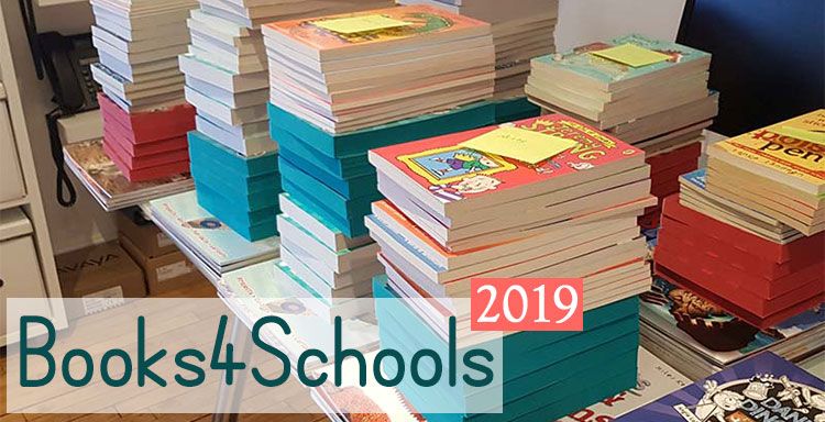 Books4Schools piles of books Books4Schools piles of books