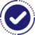 Dark blue tick icon