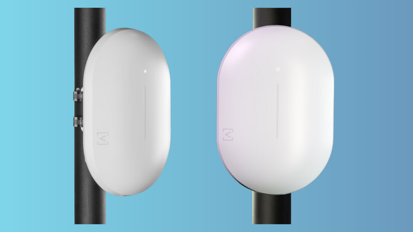 Alta Labs AP6-Pro Outdoor white module. Photo from above and side view.