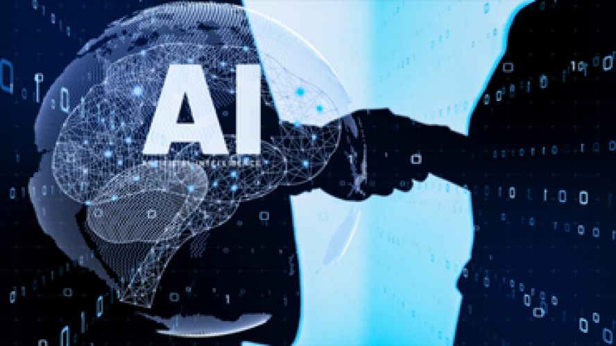 ai graphic shaking a persons hand
