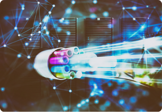 Cable and fibres denoting fibre broadband