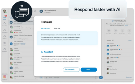 Wildix Collaboration 7 Artificial Intelligence workplace collaboration easy to use interface screenshot