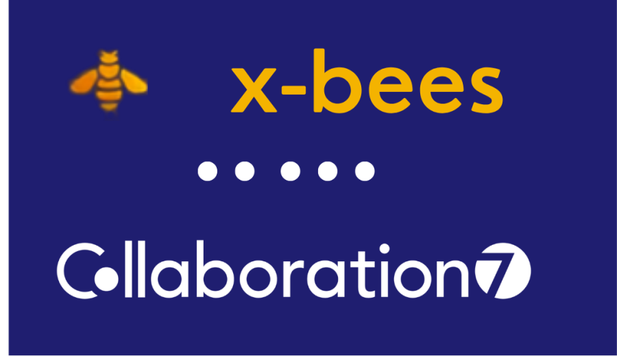 x-bees and collaboration 7 logos
