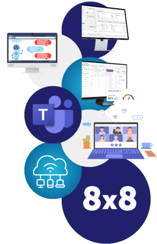 8x8 contact centre icons