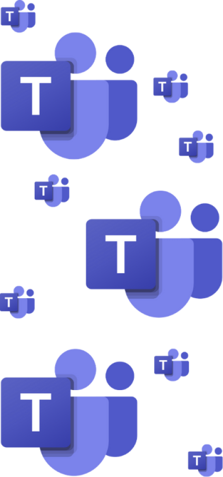 Microsoft Teams logos large and small in vertical format