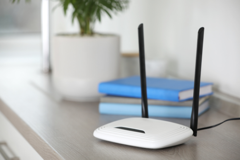 white wifi router
