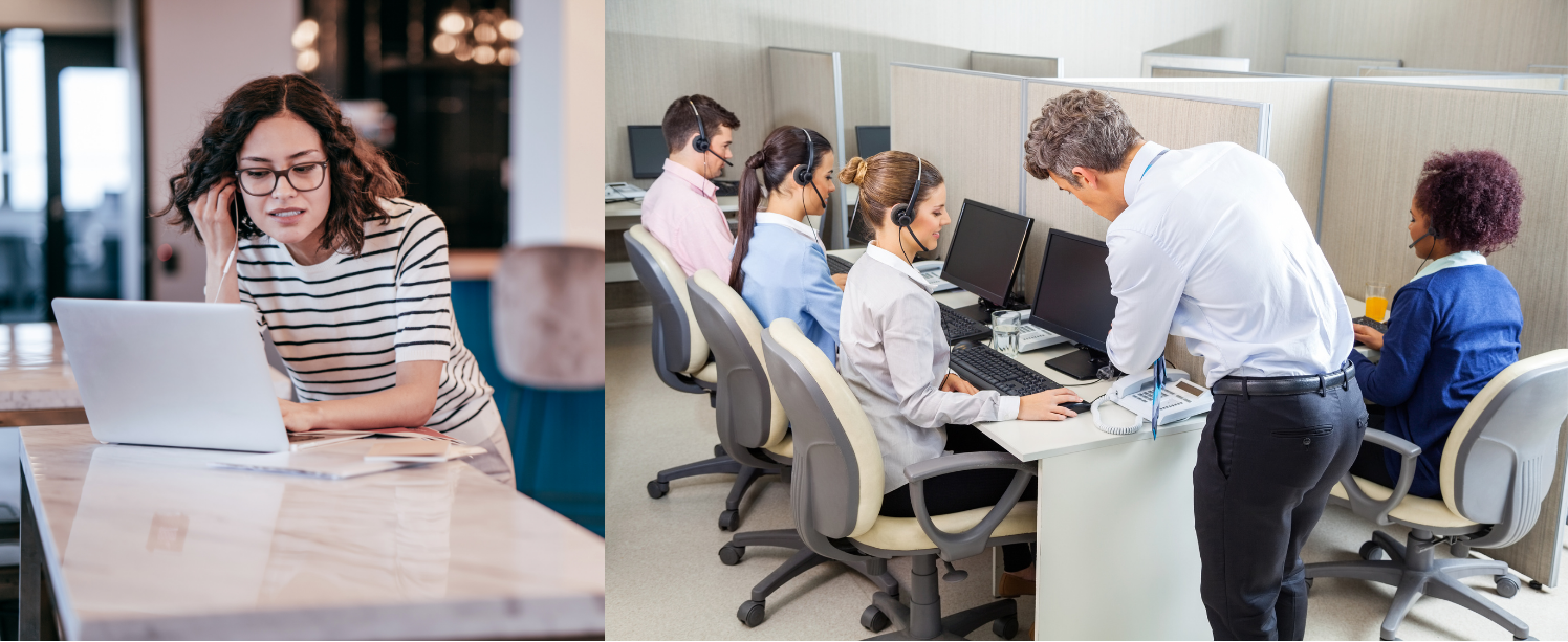 remote worker and contact centre photo
