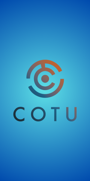 cotu logo with blue background