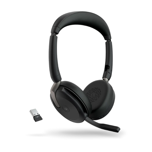 Headsets Jabra Evolve2 65 Flex transparent with dongle photograph