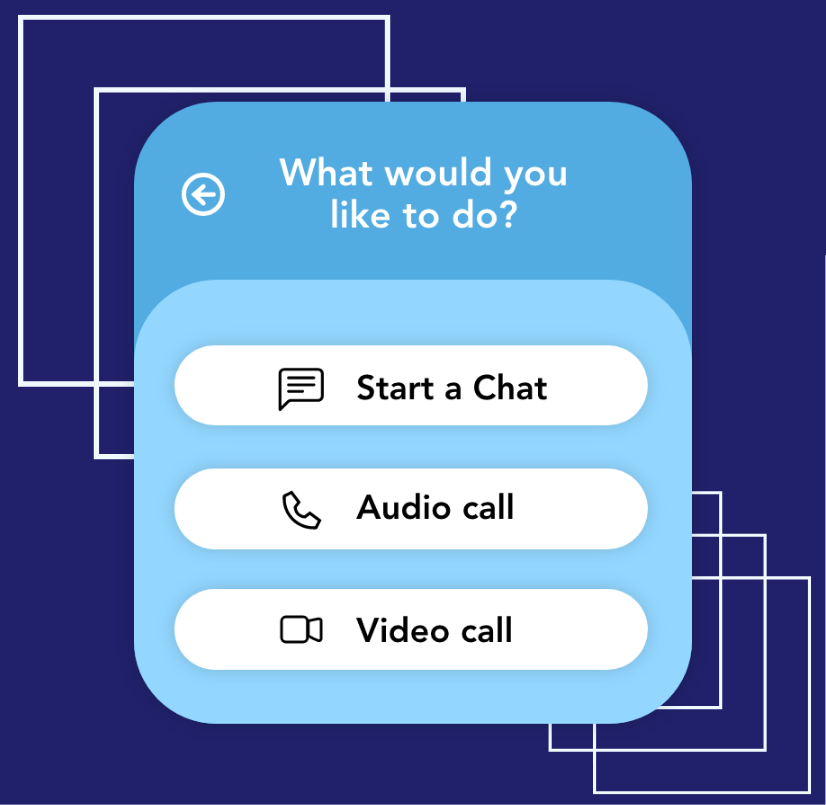 Graphic for starting a web chat