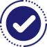 Dark blue tick icon