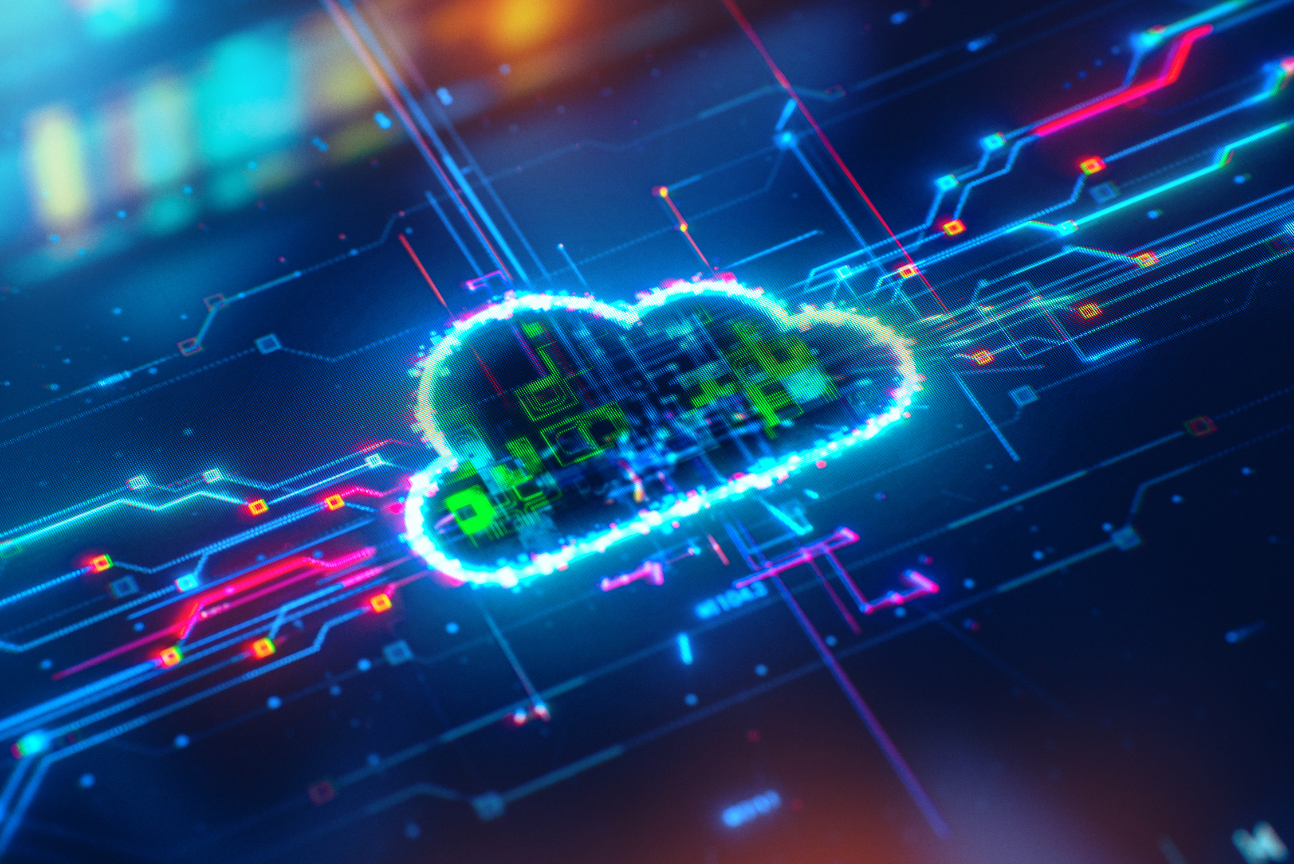 Cloud shape on a circuit board