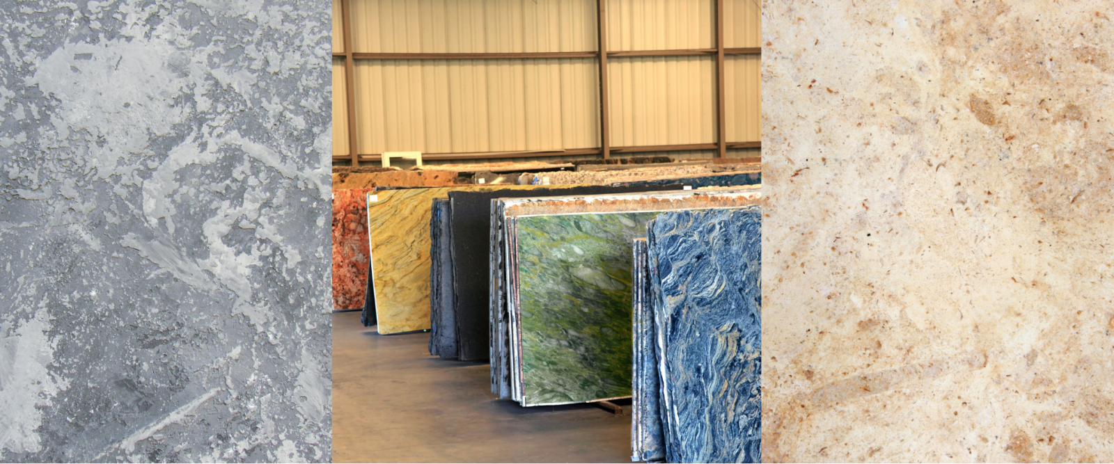 Multi-colour granite examples