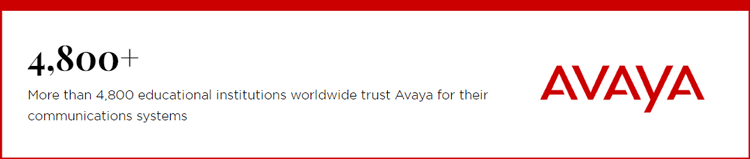 Avaya statistics for education