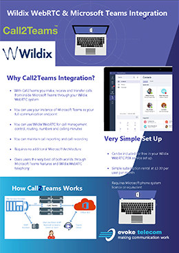Wildix Call2Teams brochure cover