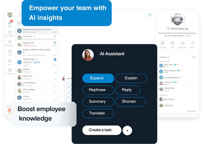 Wildix Collaboration 7 Artificial Intelligence screenshot of platform