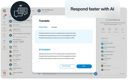 Wildix Collaboration 7 Artificial Intelligence workplace collaboration easy to use interface screenshot